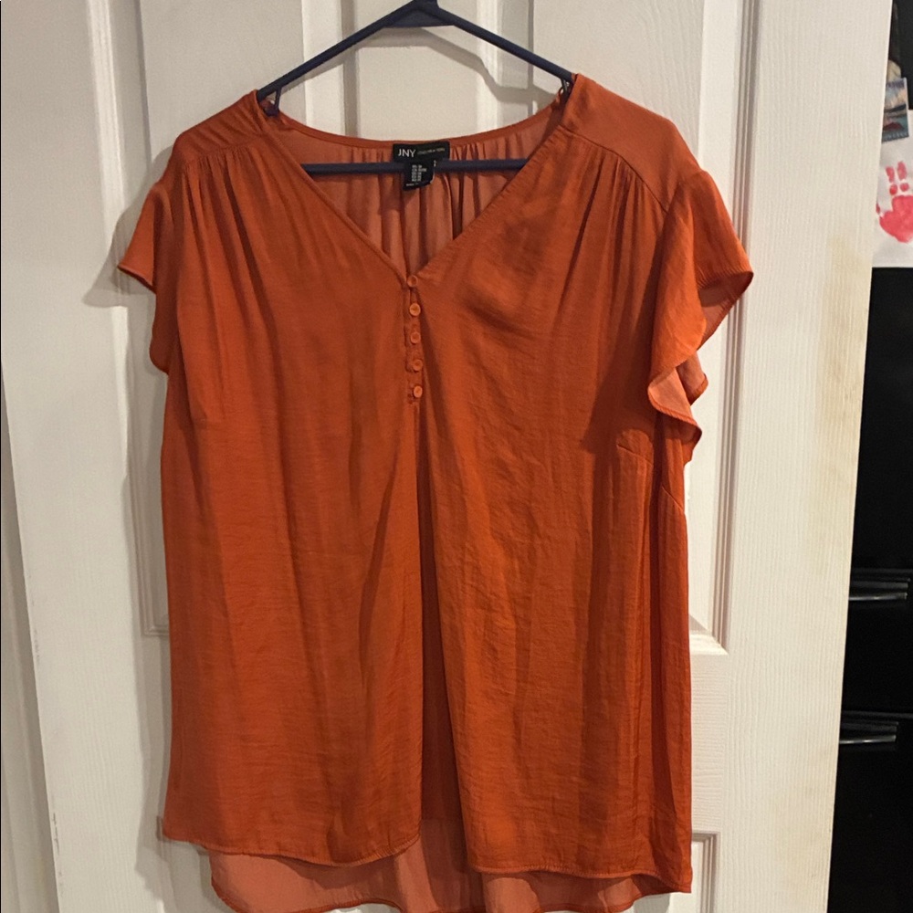 Jones New York Vibrant Orange Blouse